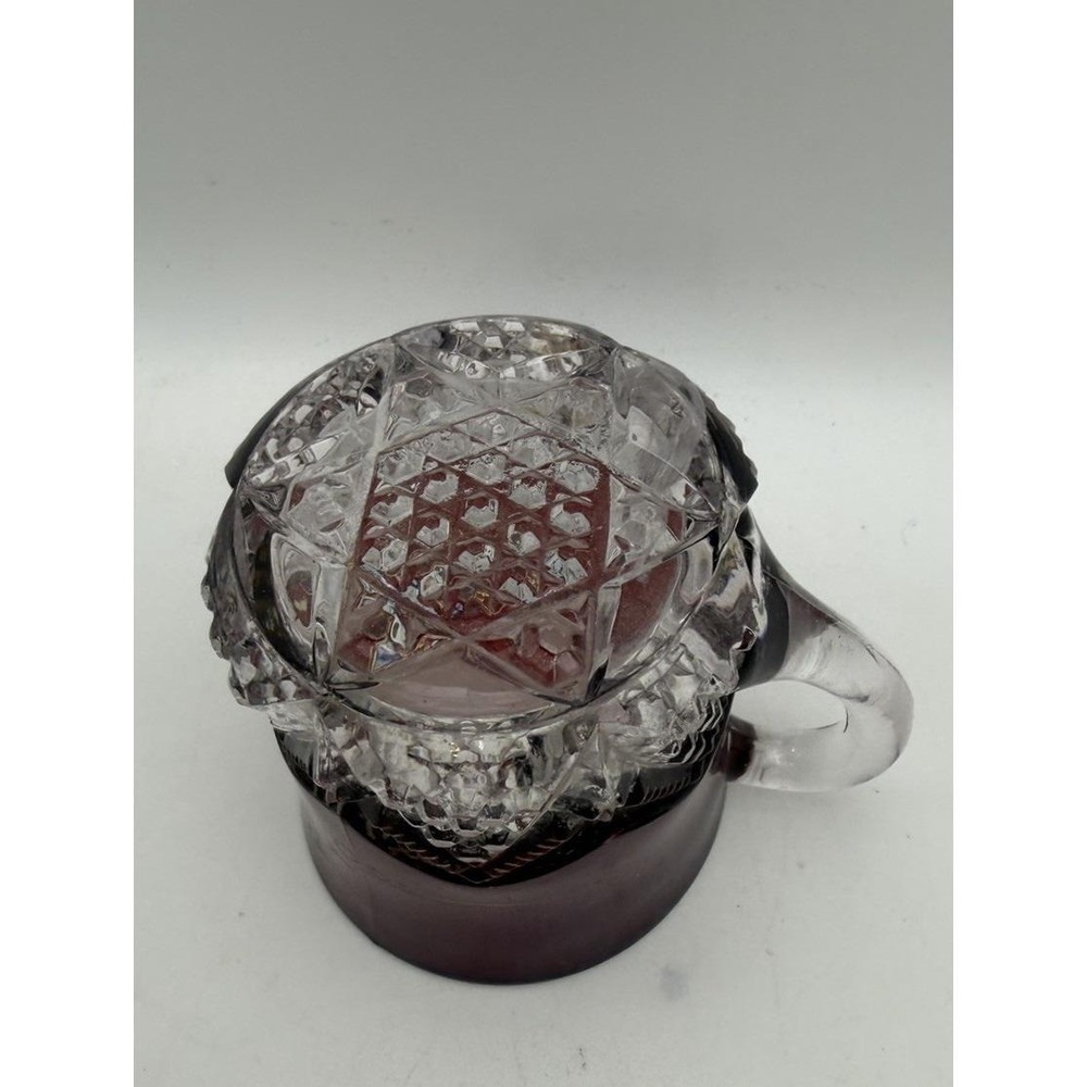 Vintage Ruby Flash Glass Mug Eliza 1910 Personalized Souvenir Cup 3" Tall - Picture 5 of 7